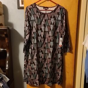 Multicolor Tree Pattern Women's Dress